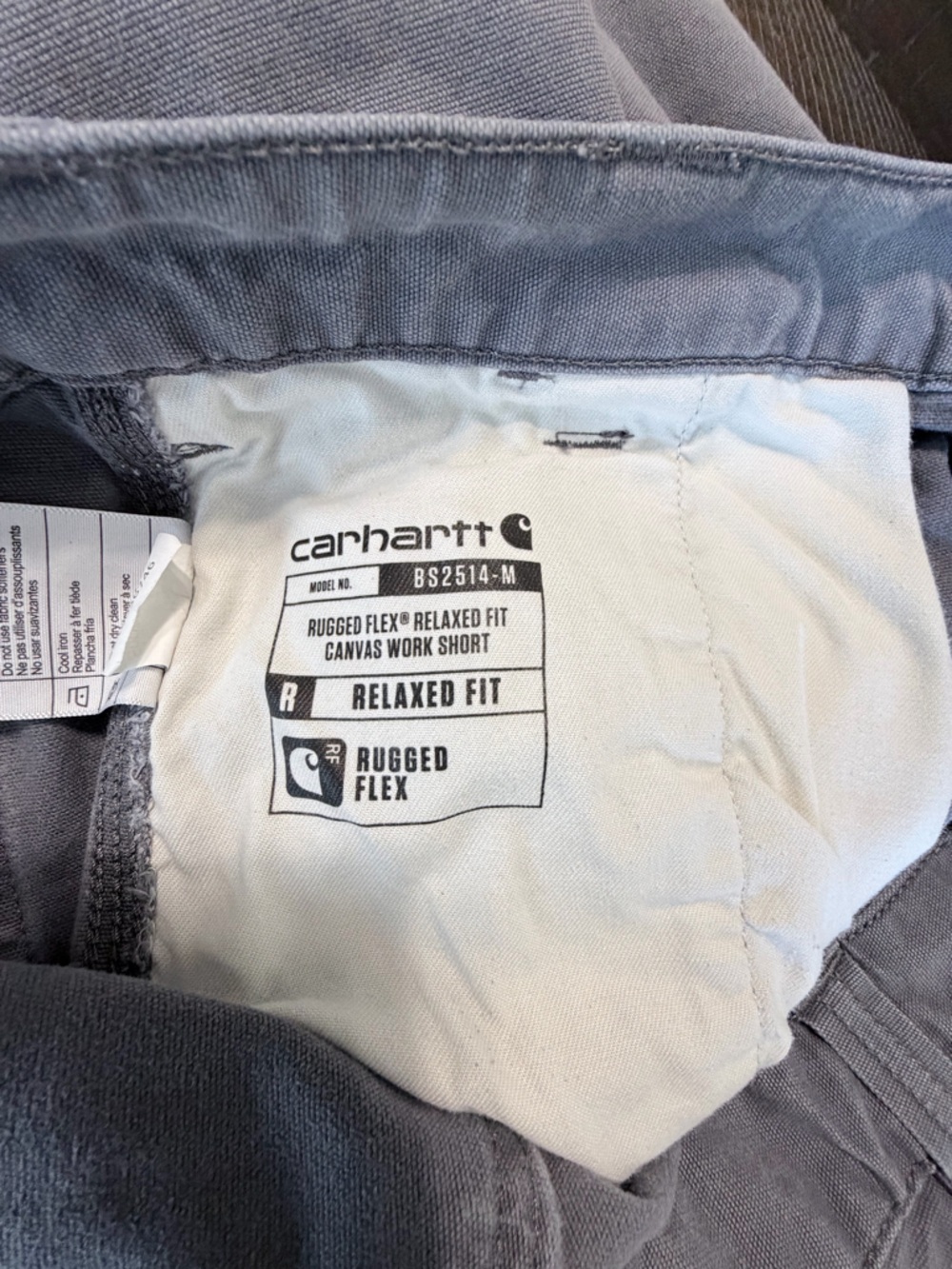CARHART Rugged Flex Relaxed Fit Work Shorts Gray Men’s Size 38 Utility - Picture 5 of 7